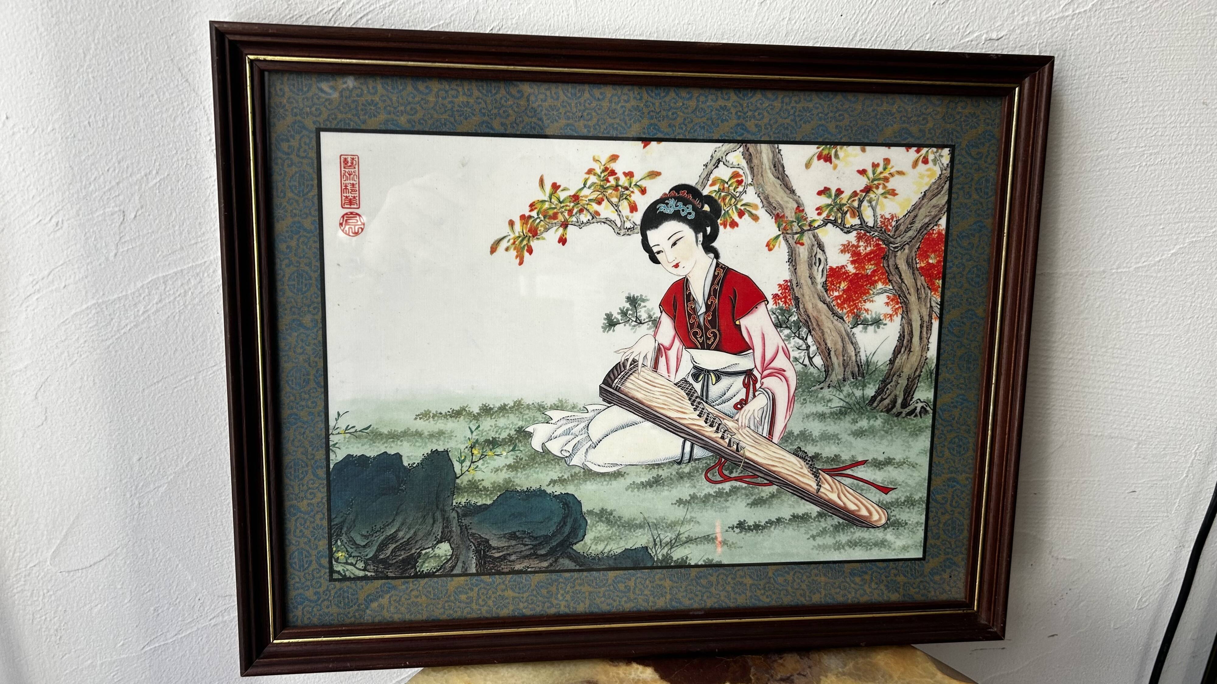 Pairs of Chinese Geisha Wall Panels