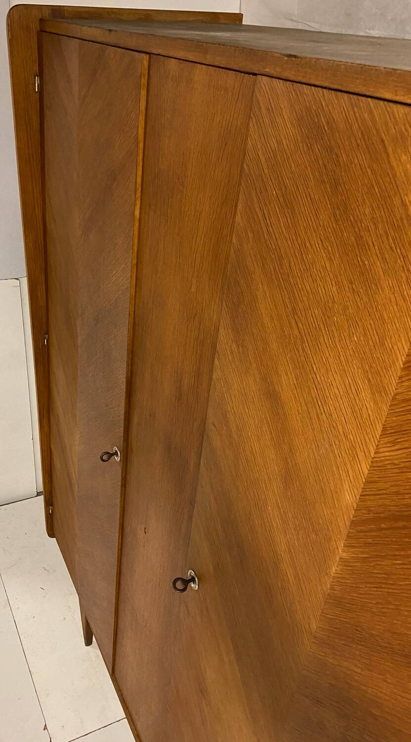 Vintage wardrobe with compass feet