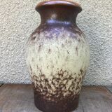 Former germany ceramics vase brown - beige 70s vintage