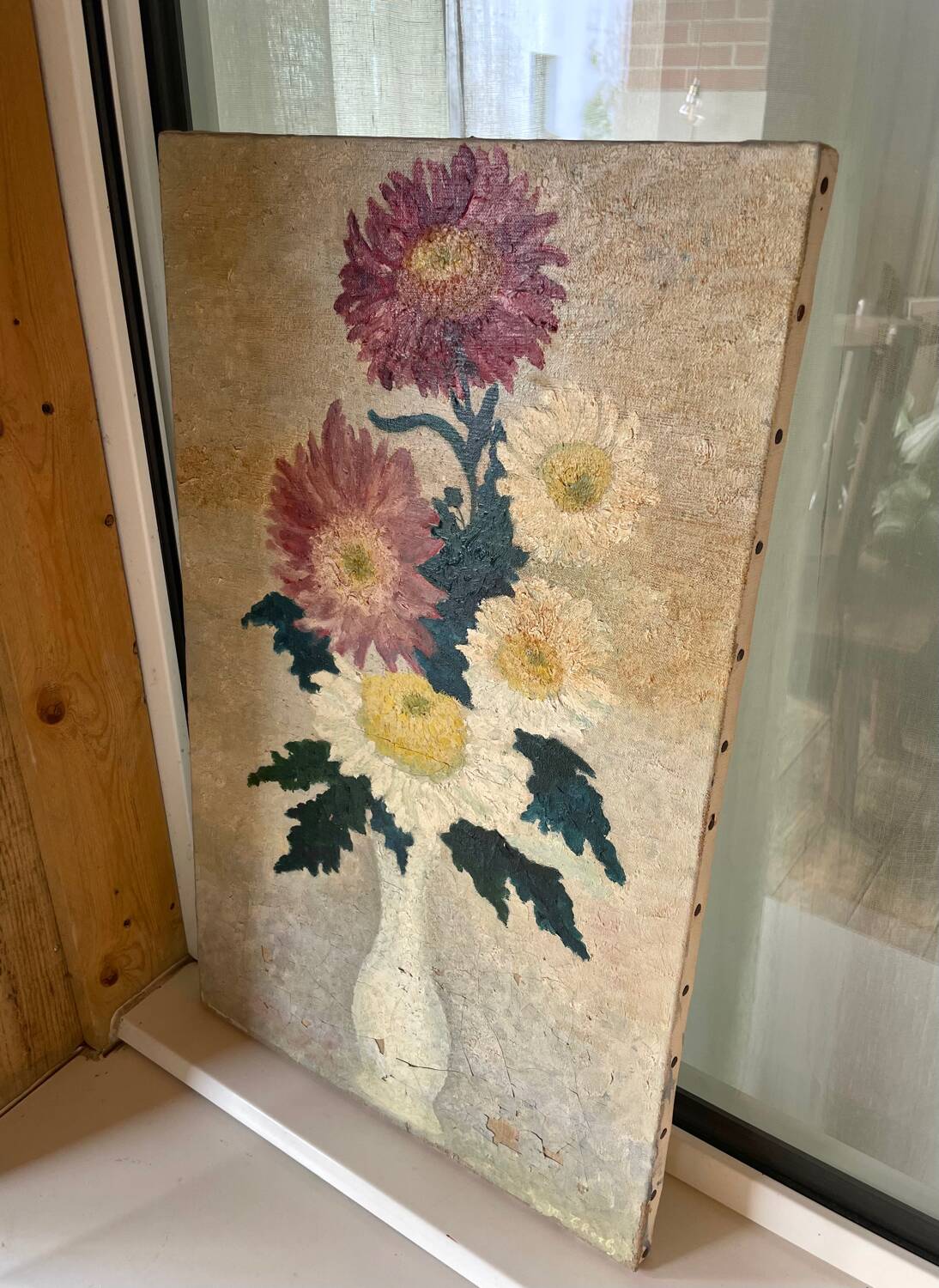 Oil painting flowers