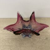 Mid century Murano pink glass bowl , 1970s