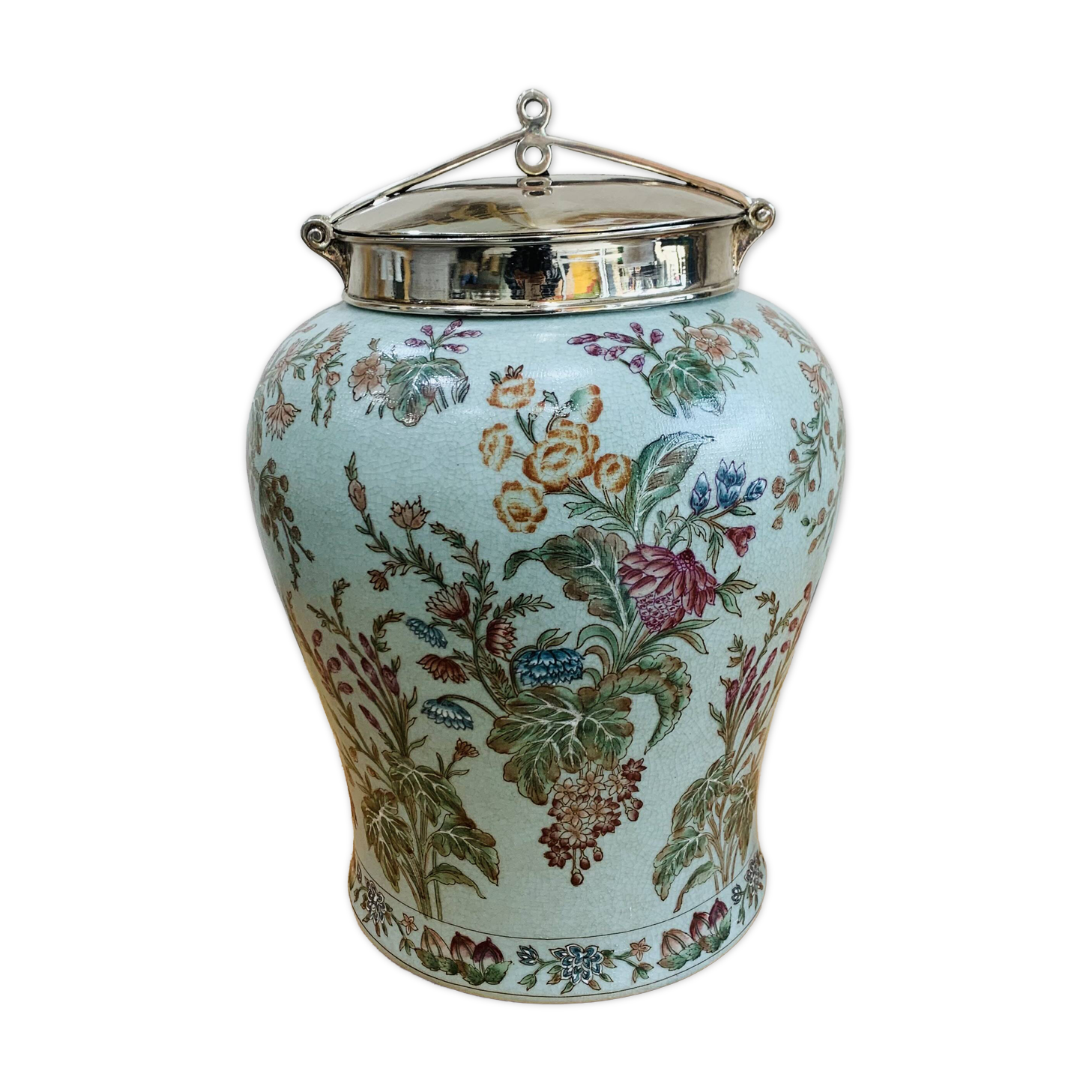 Victorian Blue Condiment Pot