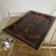 Large serving tray in lucite and brass circa 1970