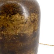 Art Deco modernist lamp in patinated brass, circa 1930.
