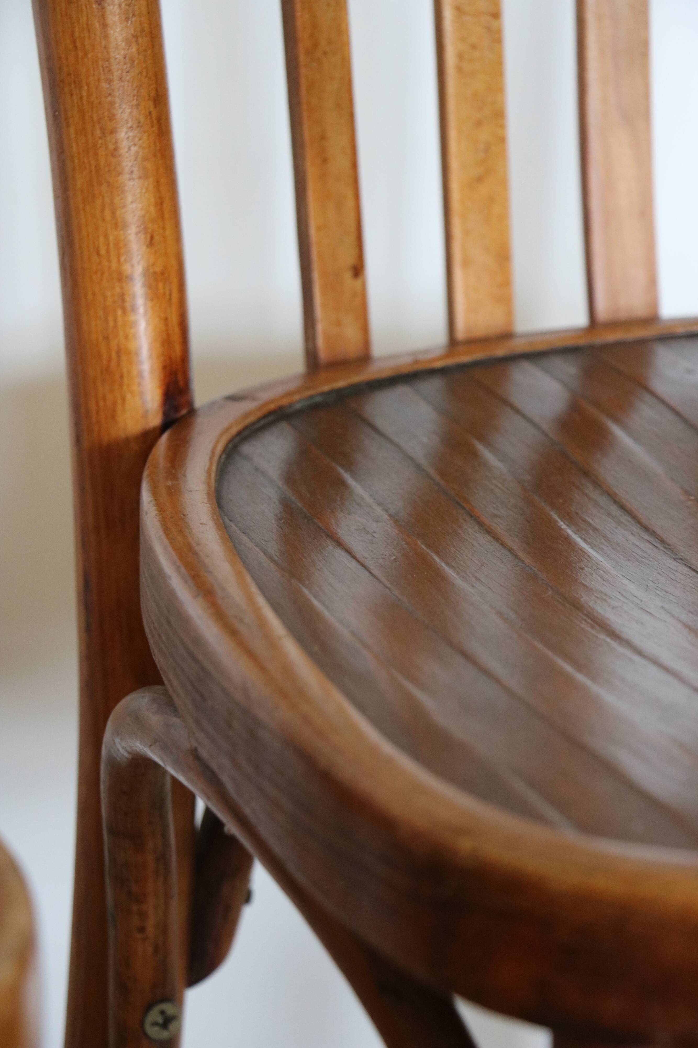 5 vintage bistro chairs