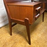 Mid-Century Retro Vintage Teak Telephone Seat by Chippy Heath 1960 British