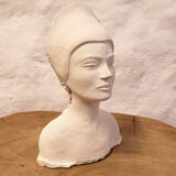 Woman bust in plaster