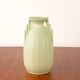 Art Deco vase in fine apple green earthenware, Sarreguemines.