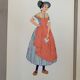 Lithograph national costumes - the Alsatian