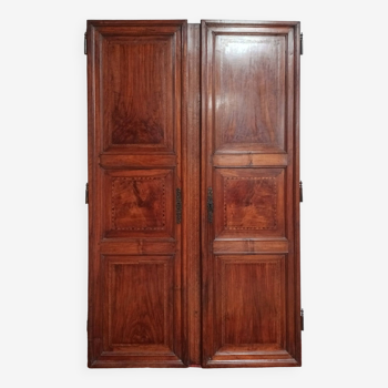 Pair of Louis XVI doors in walnut