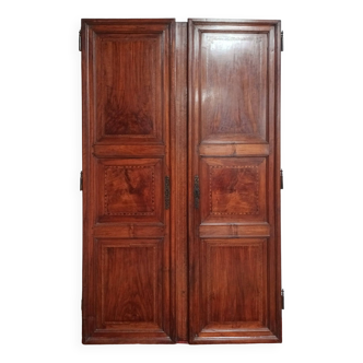 Pair of Louis XVI doors in walnut