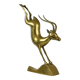 Vintage gazelle antelope brass copper statue sculpture deer 32cm