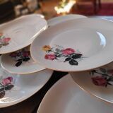 P.L. France flat plates – Roses – 1950s