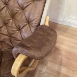 "Pernilla" leather armchair "Bruno Mathsson" 1960.