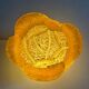 Original amber orange resin lamp in the shape of a cabbage, dating from the years.