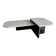 Unique postmodern coffee table in marble and granite.