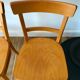 set of 4 Thonet bistro chairs in curved wood honey Mid-Century 50s