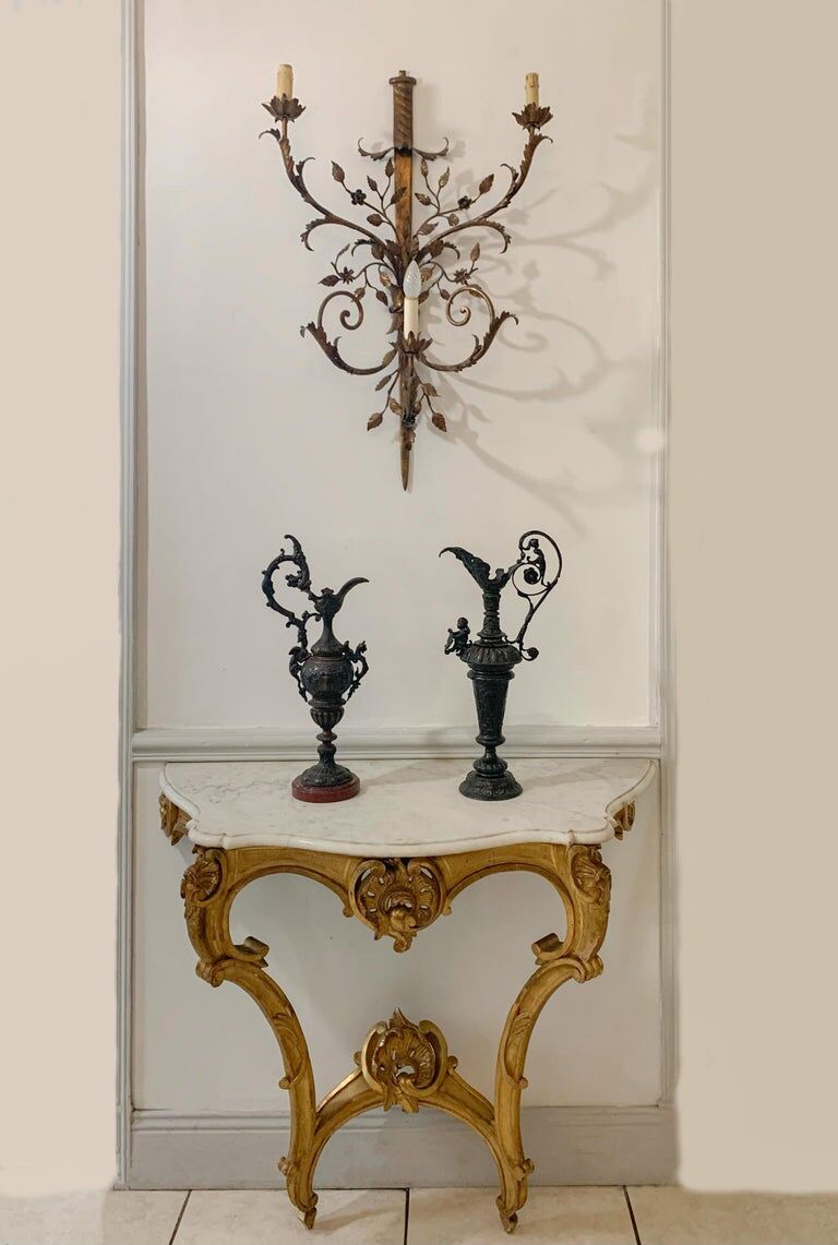 Wall lamp, sword, in the style of the baguès house, circa 1950