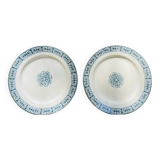 2 assiettes plates en terre de fer Jules Vieillard Bordeaux