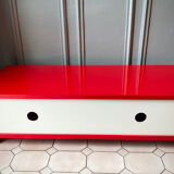 Lacquered red tv cabinet