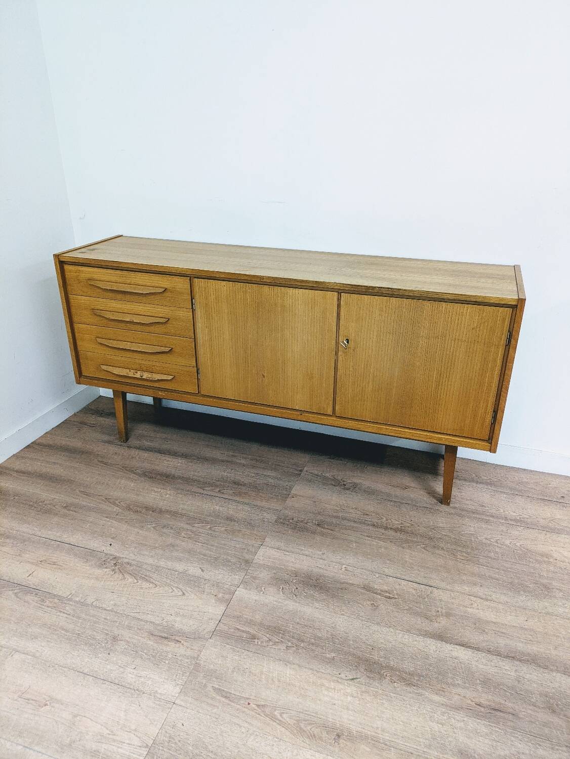 Vintage Scandinavian wooden sideboard