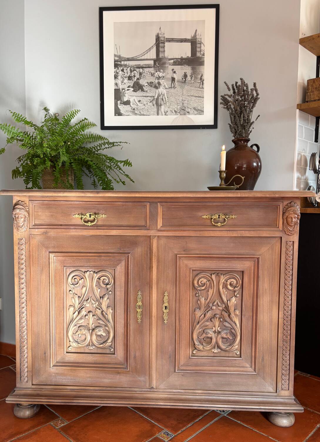 Buffet ancien suisse en chêne