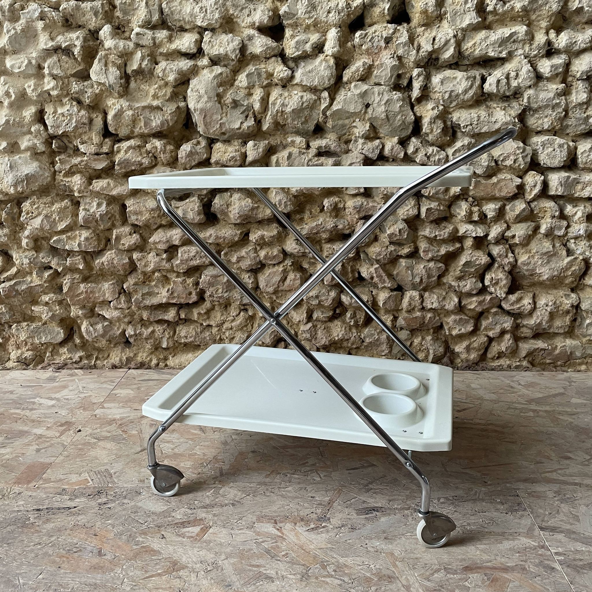 Folding PVC dessert table – Italian design – 1980s