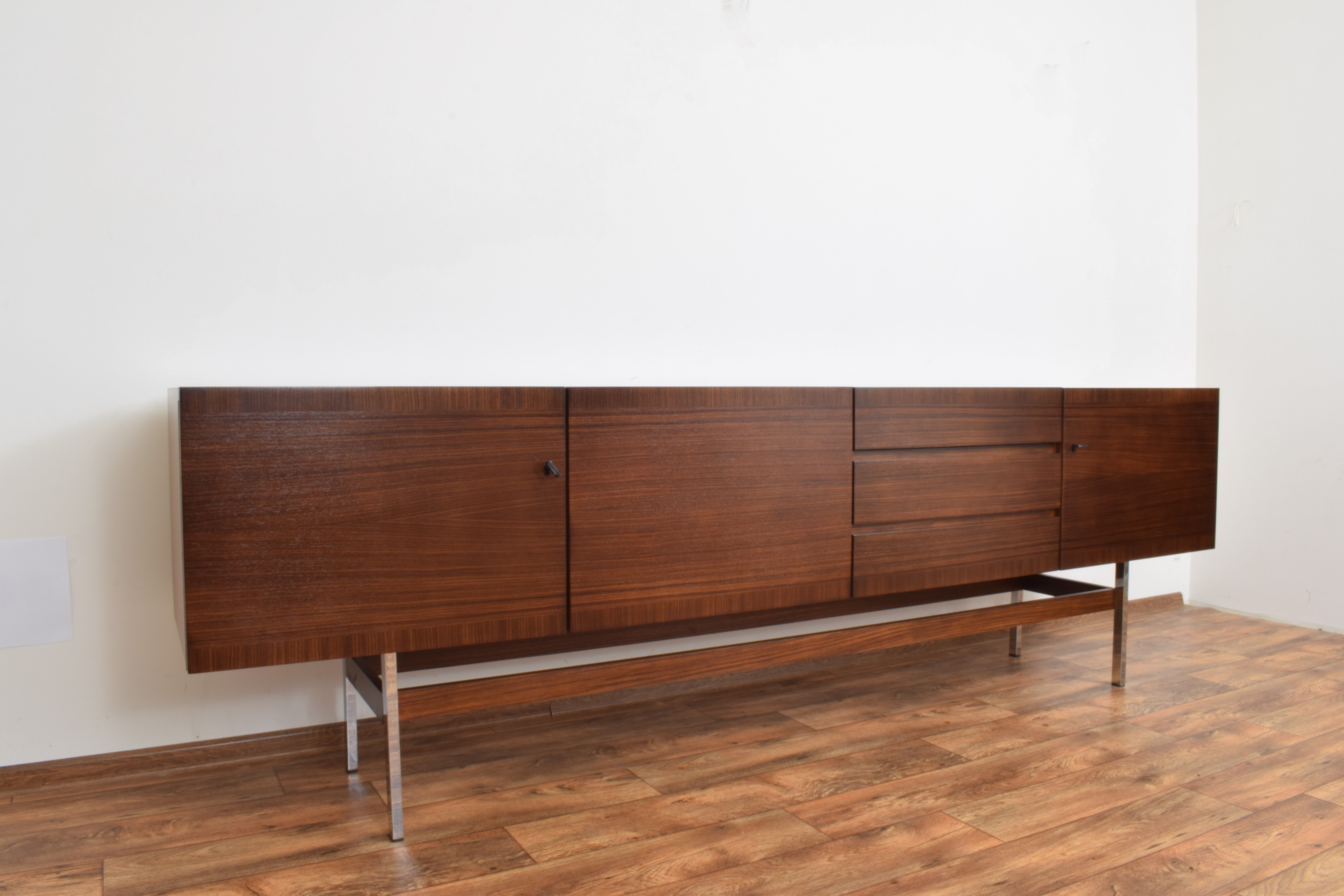 Mid-century german walnut sideboard by Musterring international, 1960s