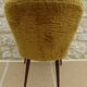 1950s compass foot sheepskin chair covered in sheepskin fabric