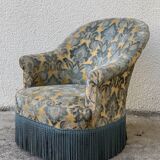 Toad armchair Flocked Velvet 1960