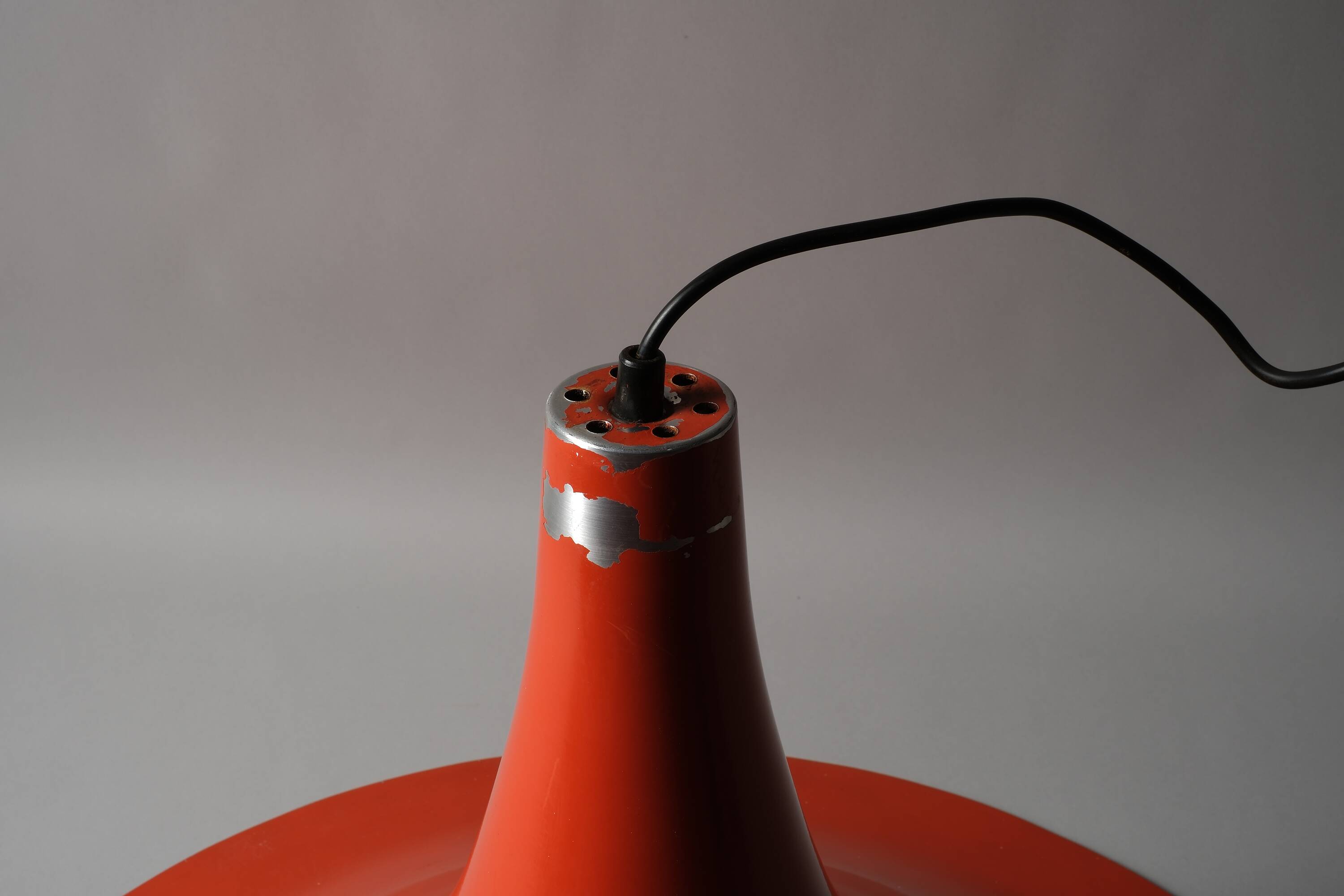 Suspension sorcière XL Massive Lighting, orange laqué, Belgique, 1960s