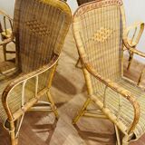 Rattan armchairs