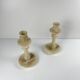 Pair of alabaster candlesticks, 20th century