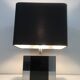 Chrome and black lacquer lamp