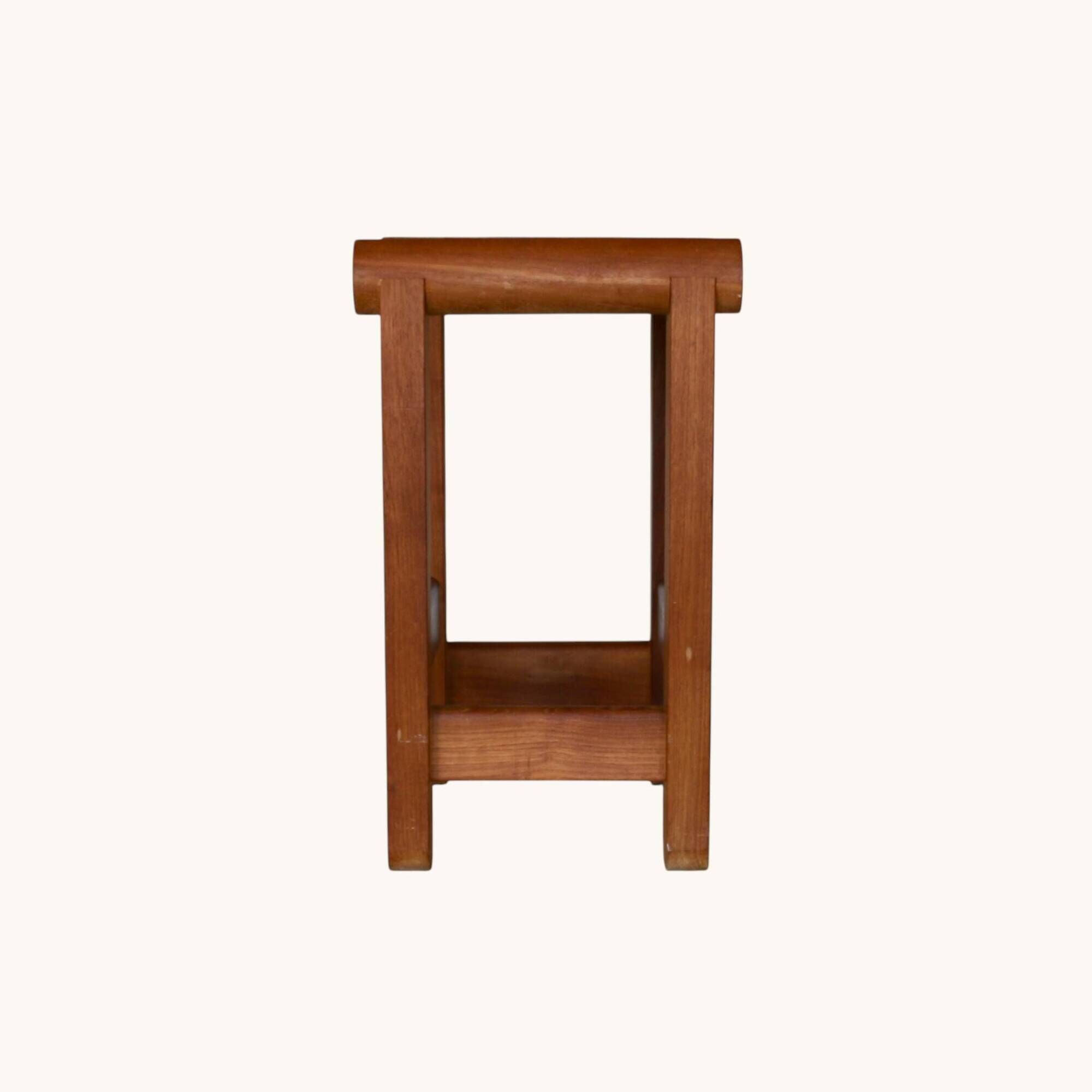 Teak stool inspired by Pierre Chapo, USA, 1960s.