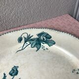 Plat de service Sarreguemines U&G terre de fer décor Féria