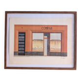 Lithographie "Joaillerie Compan" – Catherine d'Ortoli
