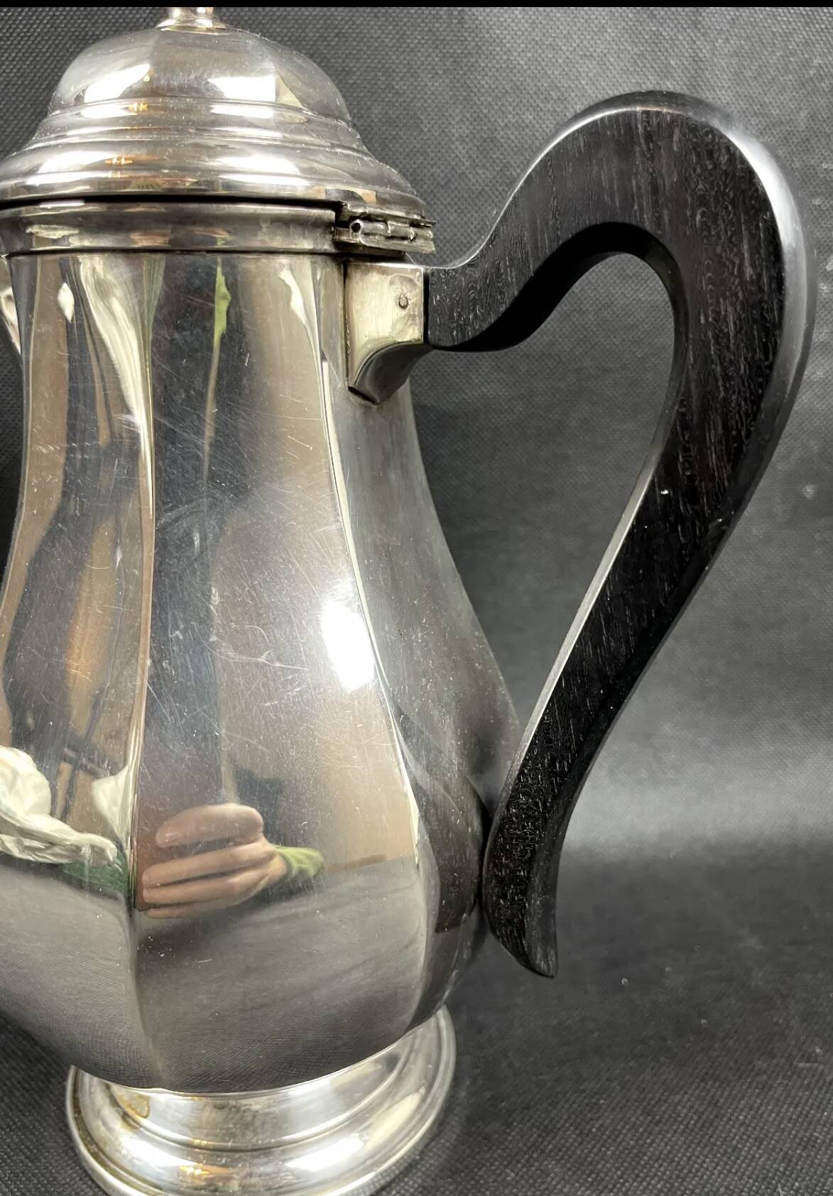 Silver metal coffee pot, Louis XVI shape
