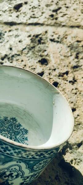 Chocolate cup made of earthenware.