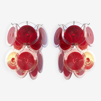 Pair of 1990s murano glass wall sconces