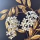 Hans Kogl 2 Vintage Wisteria Floral Wall Sconces with Gold Leaf Finish, 4 Lights