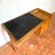 Solid oak desk Guillerme and Chambron 1960