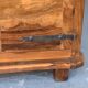 Argentier vitrine brutaliste forme libre en olivier