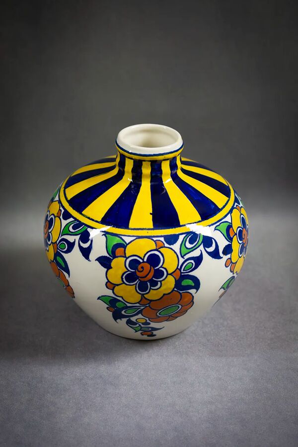 Vase pansu Art Déco par Charles Catteau pour Boch Frères Keramis (D.1049)