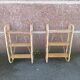 Pair of wall shelves vintage in rattan bamboo wicker