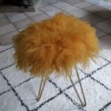Vintage wool stool