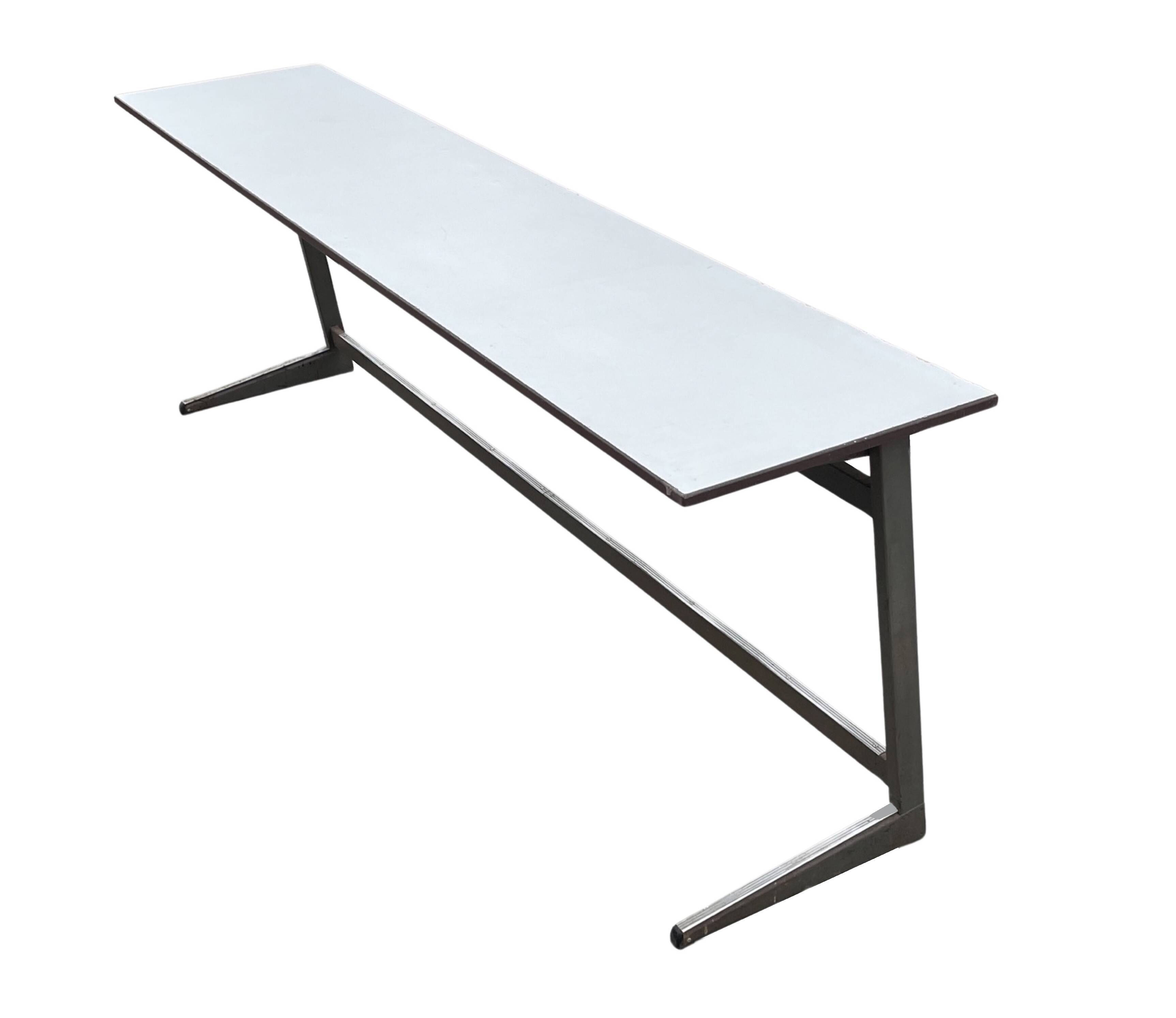 XXL industrial desk, minimalist design from the 50s