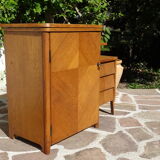 Asymmetrical oak dresser buffet