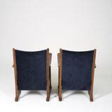 Pair of armchairs luge 1940s