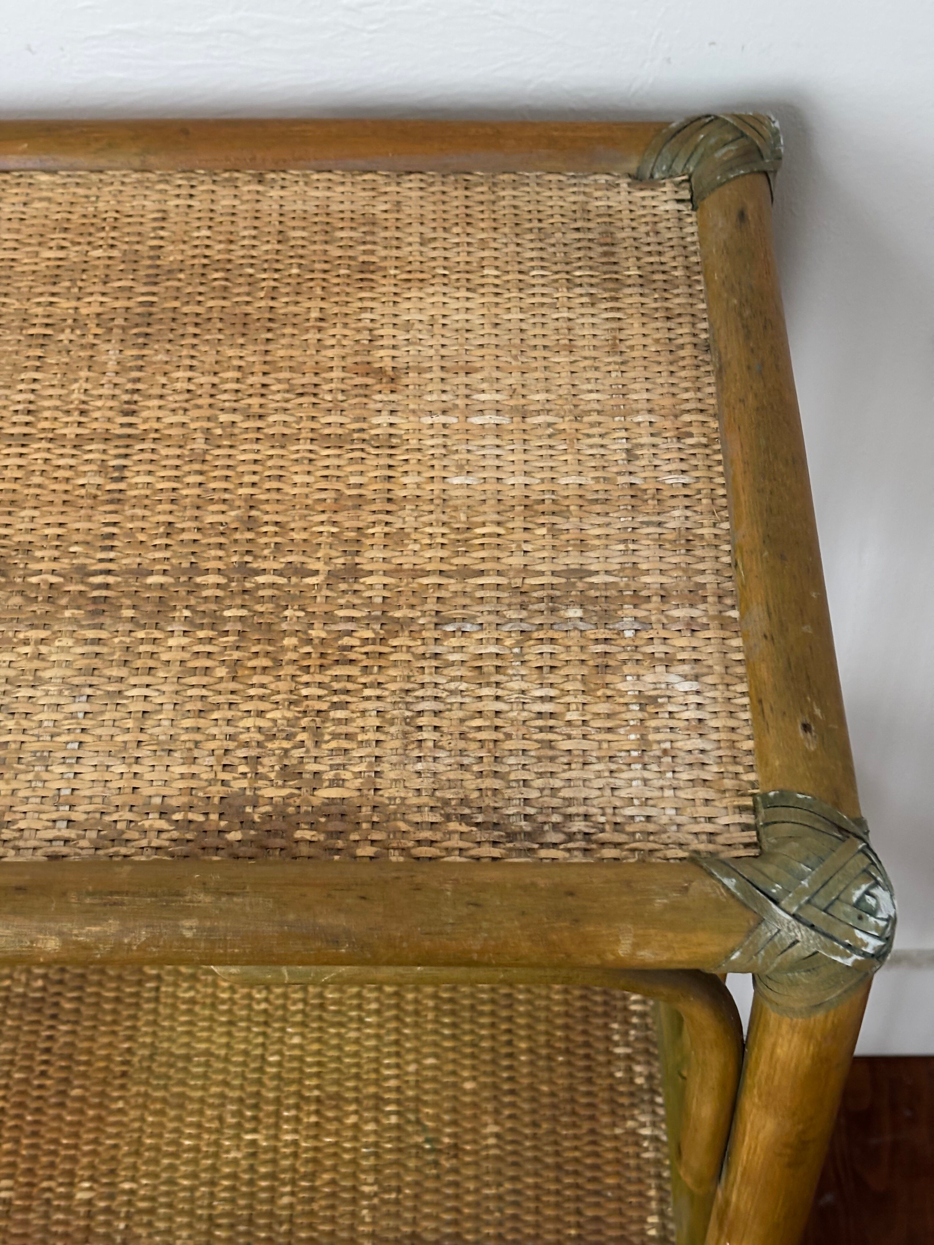 Rattan shelf